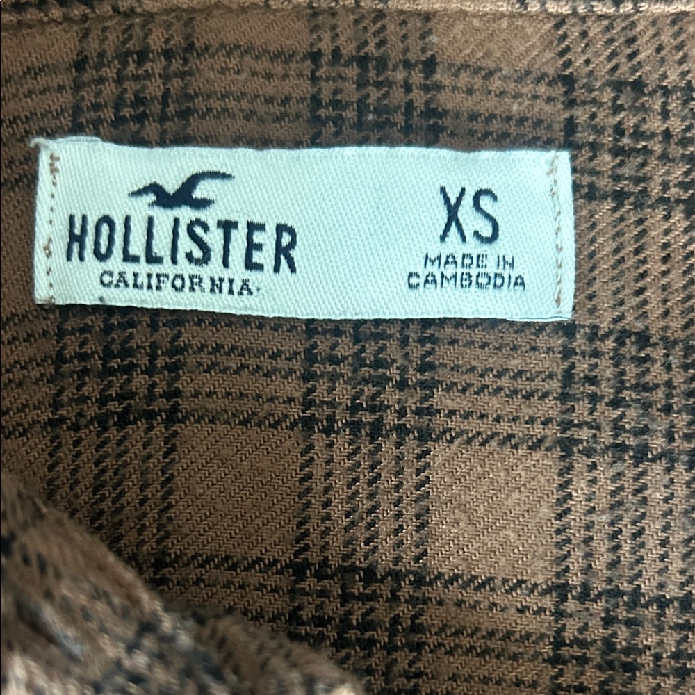 Brown Hollister Co. flannel shirt - Picture 2 of 4